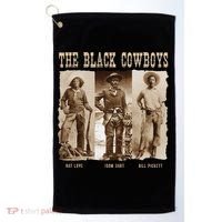 Black Cowboy Western Rodeo Melanin Black History Golf Towel thumb 0
