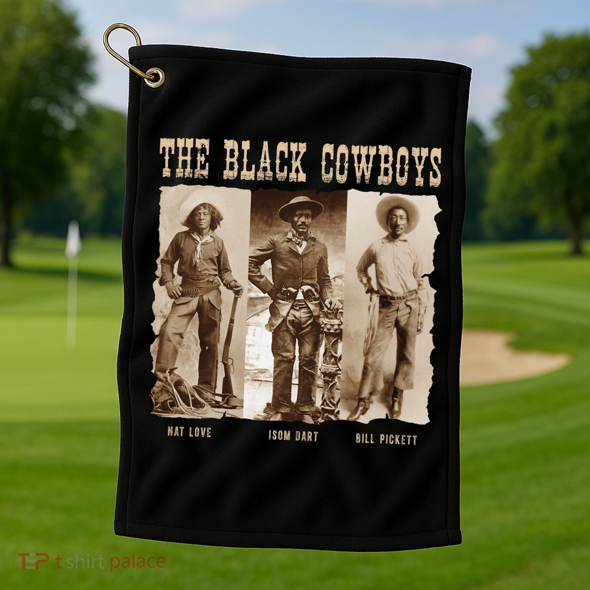 Black Cowboy Western Rodeo Melanin Black History Golf Towel