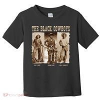 Black Cowboy Western Rodeo Melanin Black History Toddler T-Shirt thumb 0