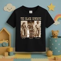 Black Cowboy Western Rodeo Melanin Black History Toddler T-Shirt thumb 3