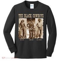 Black Cowboy Western Rodeo Melanin Black History Kids Long Sleeve Shirt thumb 0