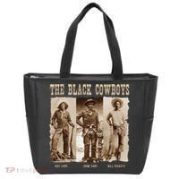 Black Cowboy Western Rodeo Melanin Black History Tote Bag thumb 0