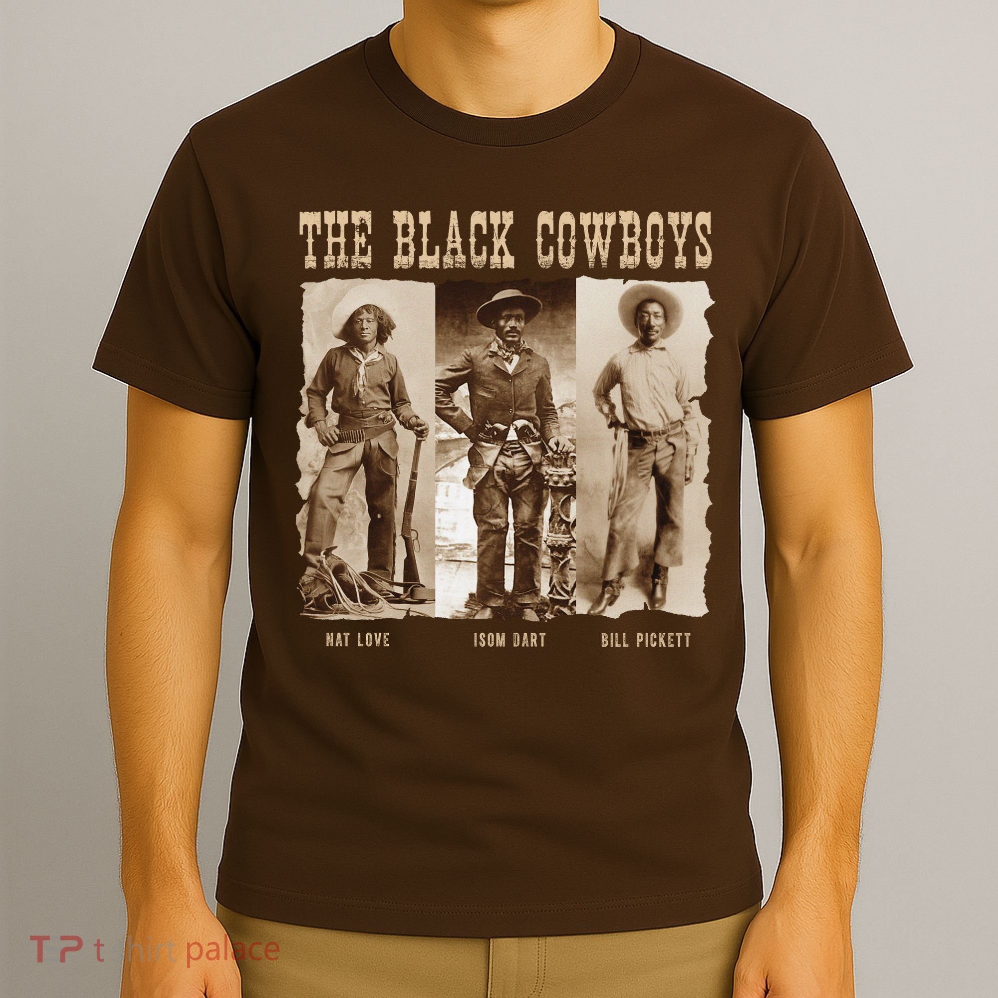 Black Cowboy Western Rodeo Melanin Black History T-Shirt