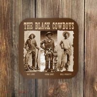 Black Cowboy Western Rodeo Melanin Black History Coaster thumb 0