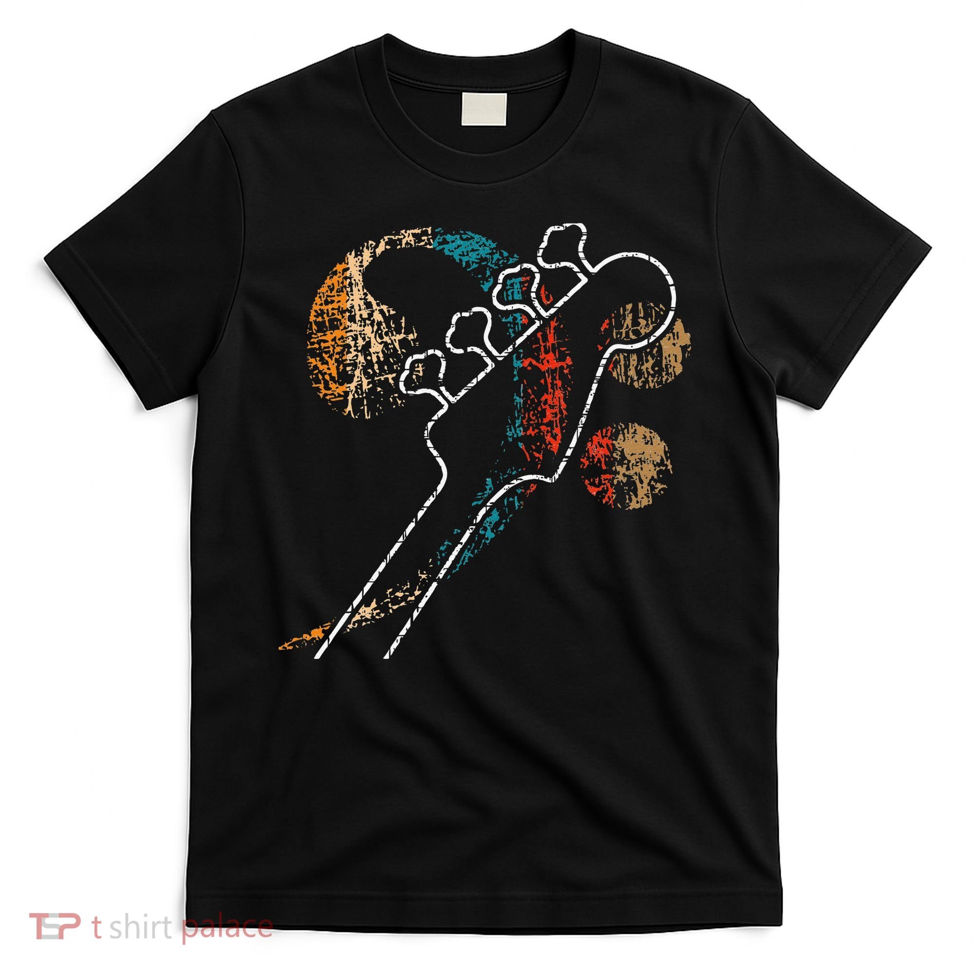 Bass Clef with Bassguitar Double Bass Band Orchestra  T-Shirt