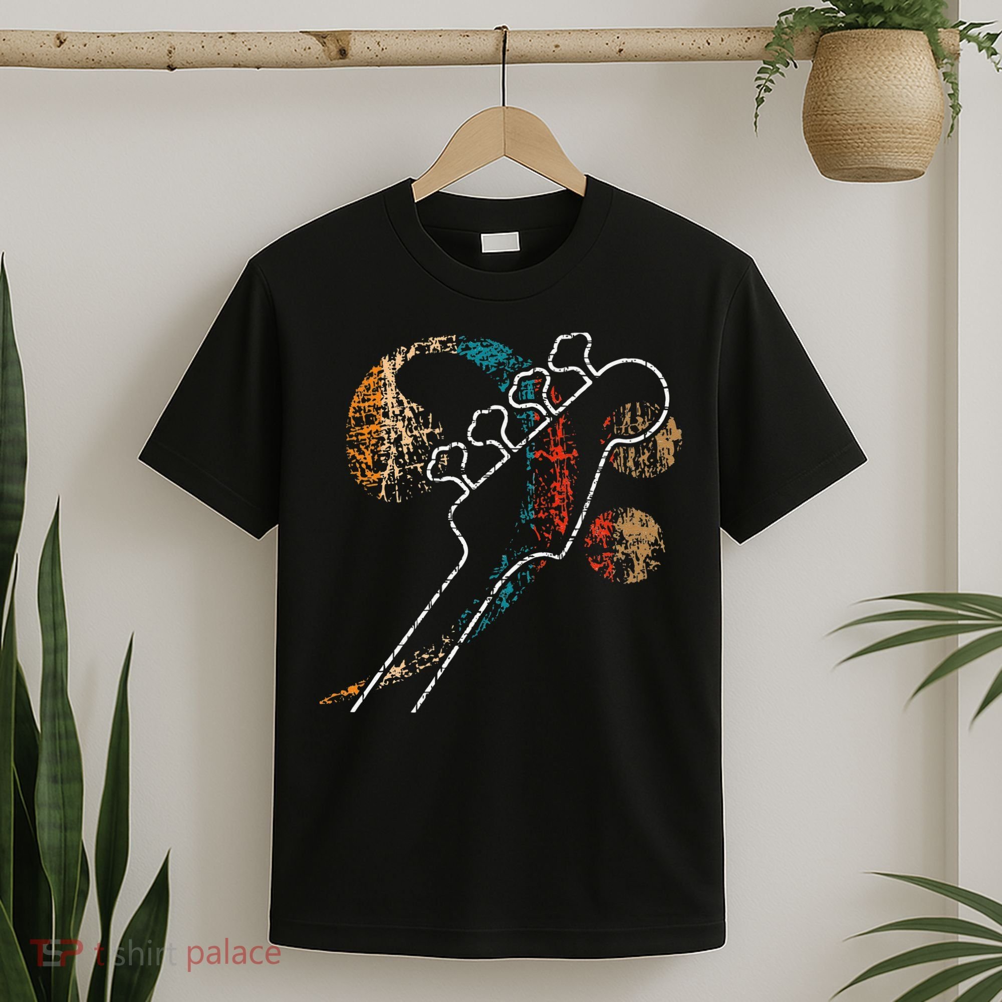 Bass Clef with Bassguitar Double Bass Band Orchestra  T-Shirt