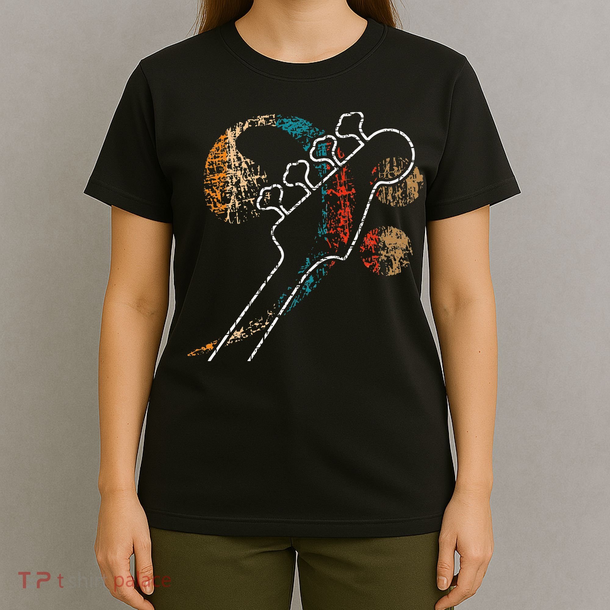 Bass Clef with Bassguitar Double Bass Band Orchestra  T-Shirt
