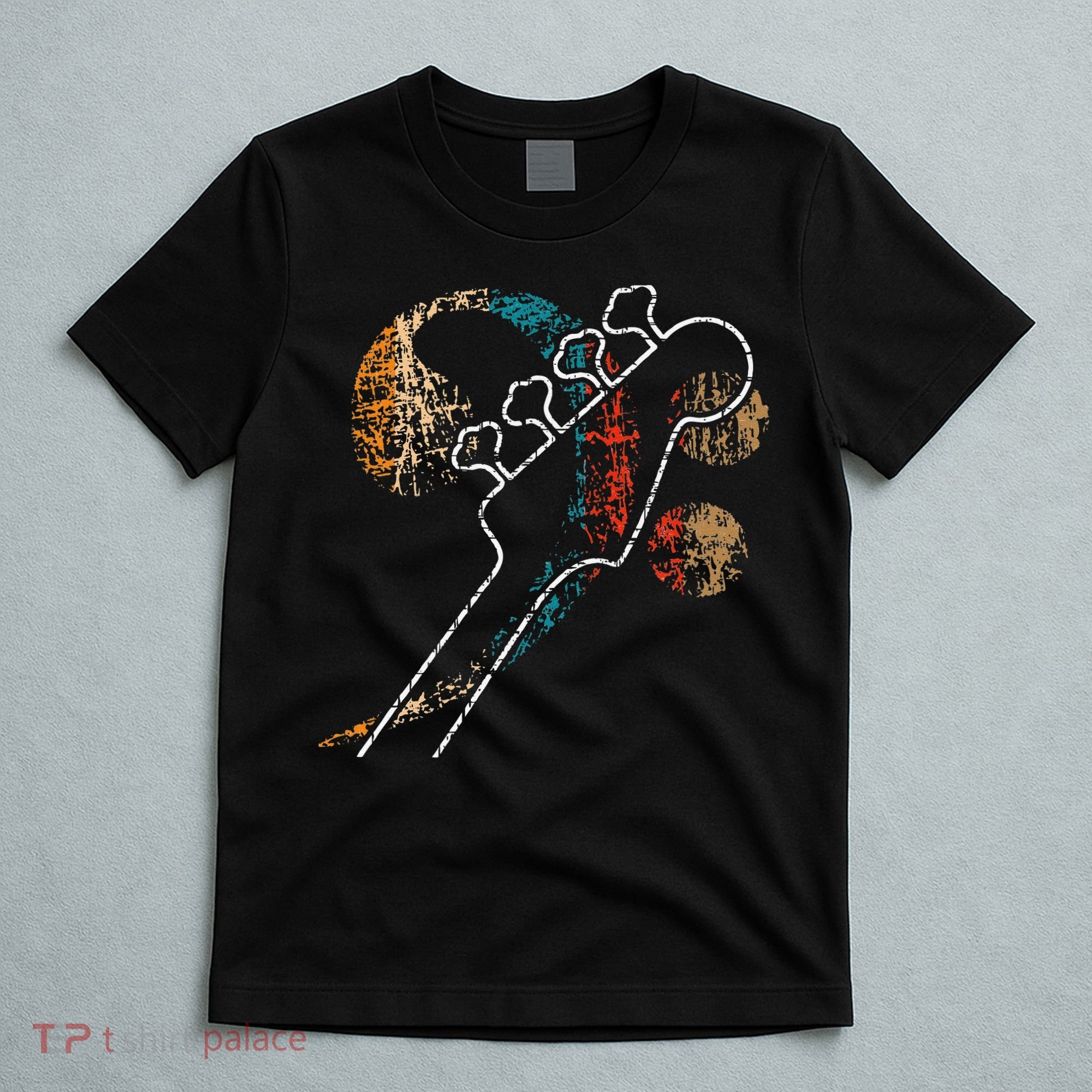 Bass Clef with Bassguitar Double Bass Band Orchestra  T-Shirt