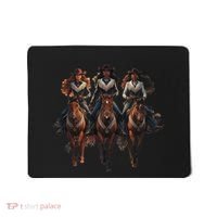 Black Cowgirl Western Rodeo Melanin Black History Texas Mousepad thumb 0