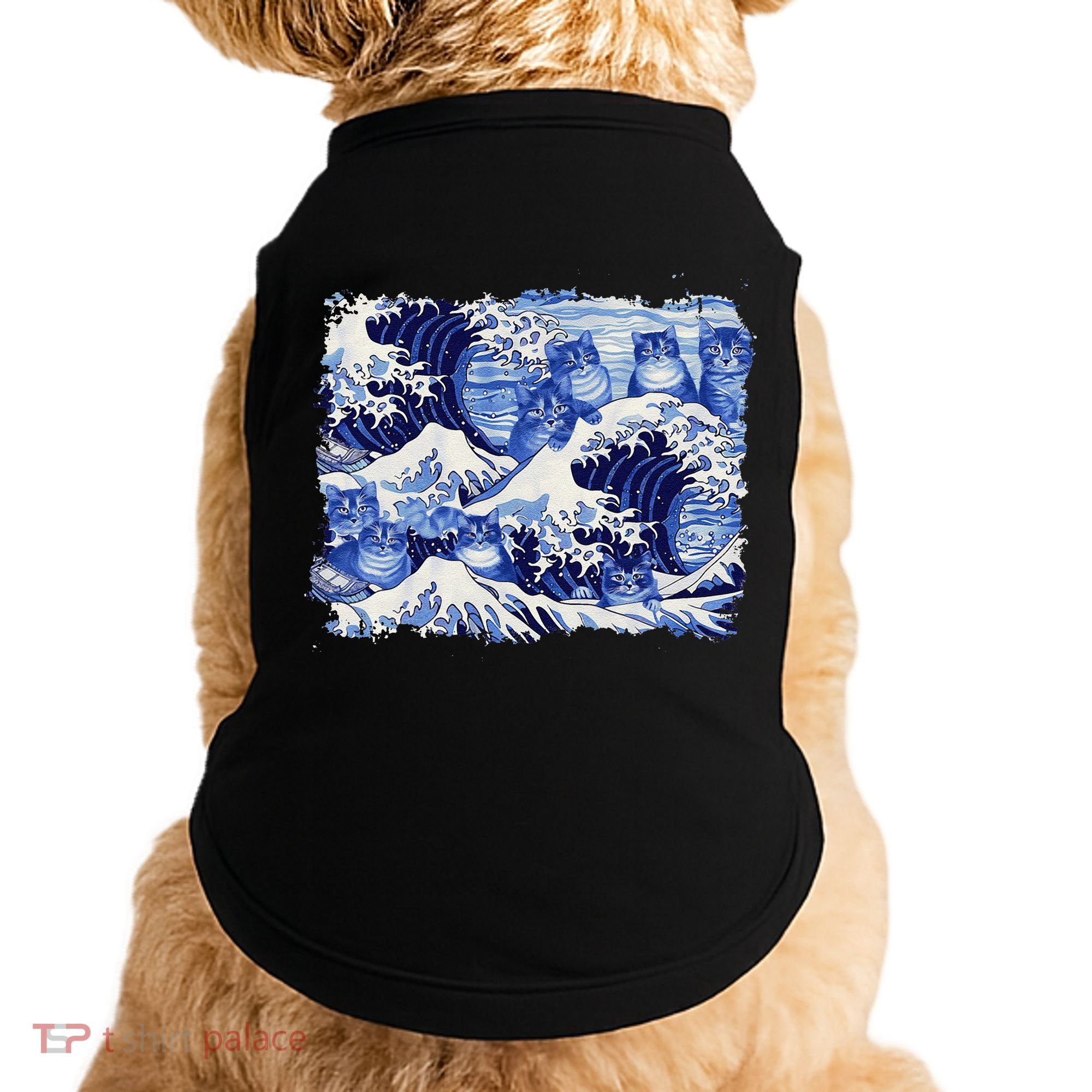 Blue Cats Wave For Kamala Funny Cat Owners Kamala Harris Gift Doggie Tank