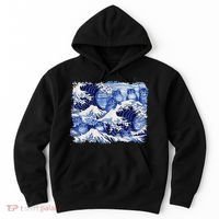 Blue Cats Wave For Kamala Funny Cat Owners Kamala Harris Gift Hoodie thumb 0