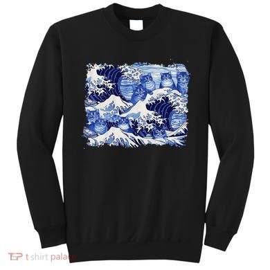 Blue Cats Wave For Kamala Funny Cat Owners Kamala Harris Gift Sweatshirt