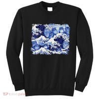 Blue Cats Wave For Kamala Funny Cat Owners Kamala Harris Gift Sweatshirt thumb 0
