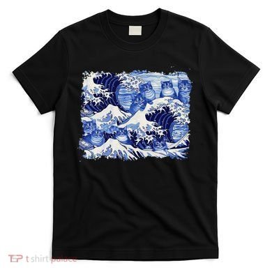 Blue Cats Wave For Kamala Funny Cat Owners Kamala Harris Gift T-Shirt