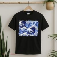 Blue Cats Wave For Kamala Funny Cat Owners Kamala Harris Gift T-Shirt thumb 2