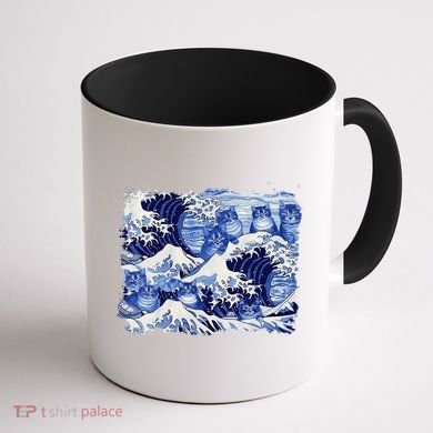 Blue Cats Wave For Kamala Funny Cat Owners Kamala Harris Gift Coffee Mug back