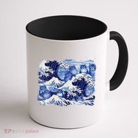 Blue Cats Wave For Kamala Funny Cat Owners Kamala Harris Gift Coffee Mug thumb 1