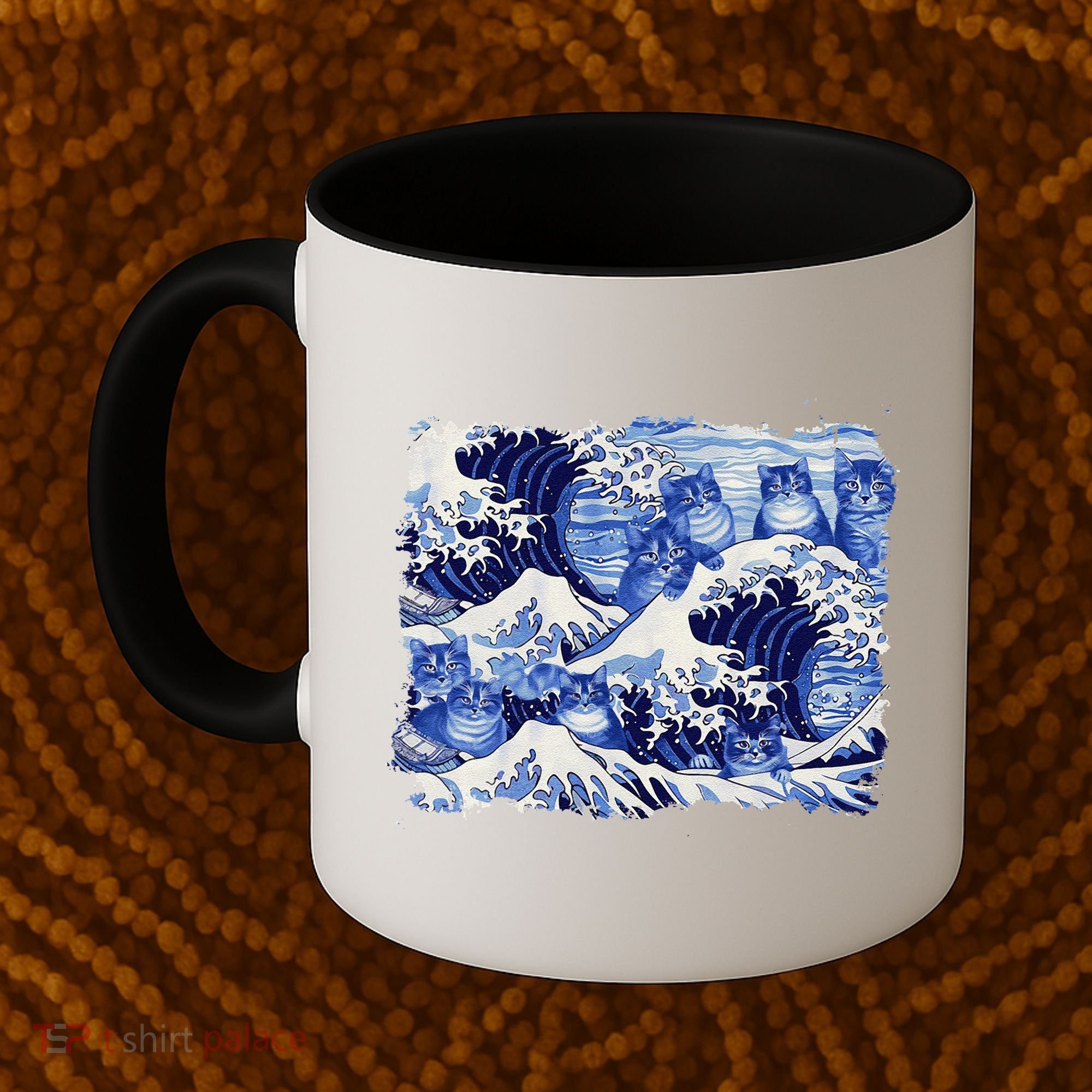 Blue Cats Wave For Kamala Funny Cat Owners Kamala Harris Gift Coffee Mug