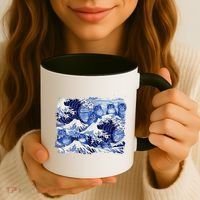 Blue Cats Wave For Kamala Funny Cat Owners Kamala Harris Gift Coffee Mug thumb 3