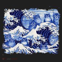 Blue Cats Wave For Kamala Funny Cat Owners Kamala Harris Gift Beanie thumb 2