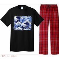 Blue Cats Wave For Kamala Funny Cat Owners Kamala Harris Gift Pajama Set thumb 0