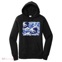 Blue Cats Wave For Kamala Funny Cat Owners Kamala Harris Gift Women's Hoodie thumb 0