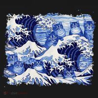 Blue Cats Wave For Kamala Funny Cat Owners Kamala Harris Gift Mousepad thumb 1