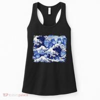 Blue Cats Wave For Kamala Funny Cat Owners Kamala Harris Gift Women's Tank Top thumb 0