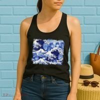 Blue Cats Wave For Kamala Funny Cat Owners Kamala Harris Gift Women's Tank Top thumb 2