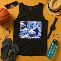 Blue Cats Wave For Kamala Funny Cat Owners Kamala Harris Gift Tank Top thumb 4