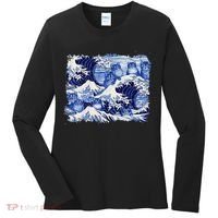 Blue Cats Wave For Kamala Funny Cat Owners Kamala Harris Gift Women's Long Sleeve Shirt thumb 0