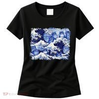 Blue Cats Wave For Kamala Funny Cat Owners Kamala Harris Gift Women's T-Shirt thumb 0