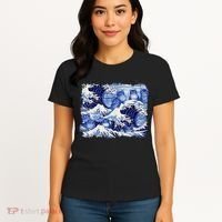 Blue Cats Wave For Kamala Funny Cat Owners Kamala Harris Gift Women's T-Shirt thumb 4