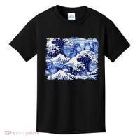 Blue Cats Wave For Kamala Funny Cat Owners Kamala Harris Gift Kids T-Shirt thumb 0