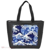 Blue Cats Wave For Kamala Funny Cat Owners Kamala Harris Gift Tote Bag thumb 0