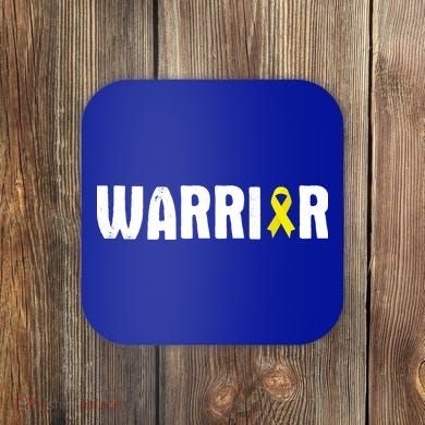 Bladder Cancer Warrior Gift Awareness Fighter Quote Saying Gift Coaster