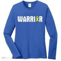 Bladder Cancer Warrior Gift Awareness Fighter Quote Saying Gift Women's Long Sleeve Shirt thumb 0