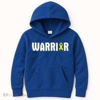 Bladder Cancer Warrior Gift Awareness Fighter Quote Saying Gift Kids Hoodie thumb 0