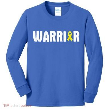 Bladder Cancer Warrior Gift Awareness Fighter Quote Saying Gift Kids Long Sleeve Shirt