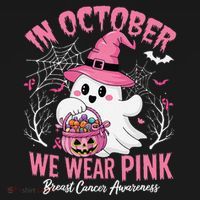 Breast Cancer Women Halloween In October We Wear Pin.K Women's Hoodie thumb 2