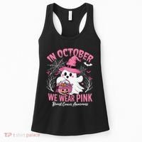 Breast Cancer Women Halloween In October We Wear Pin.K Women's Tank Top thumb 0