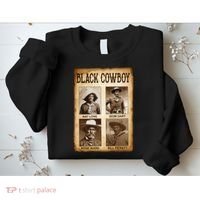 Black Cowboy Western Rodeo Melanin Black History Texas Sweatshirt thumb 2