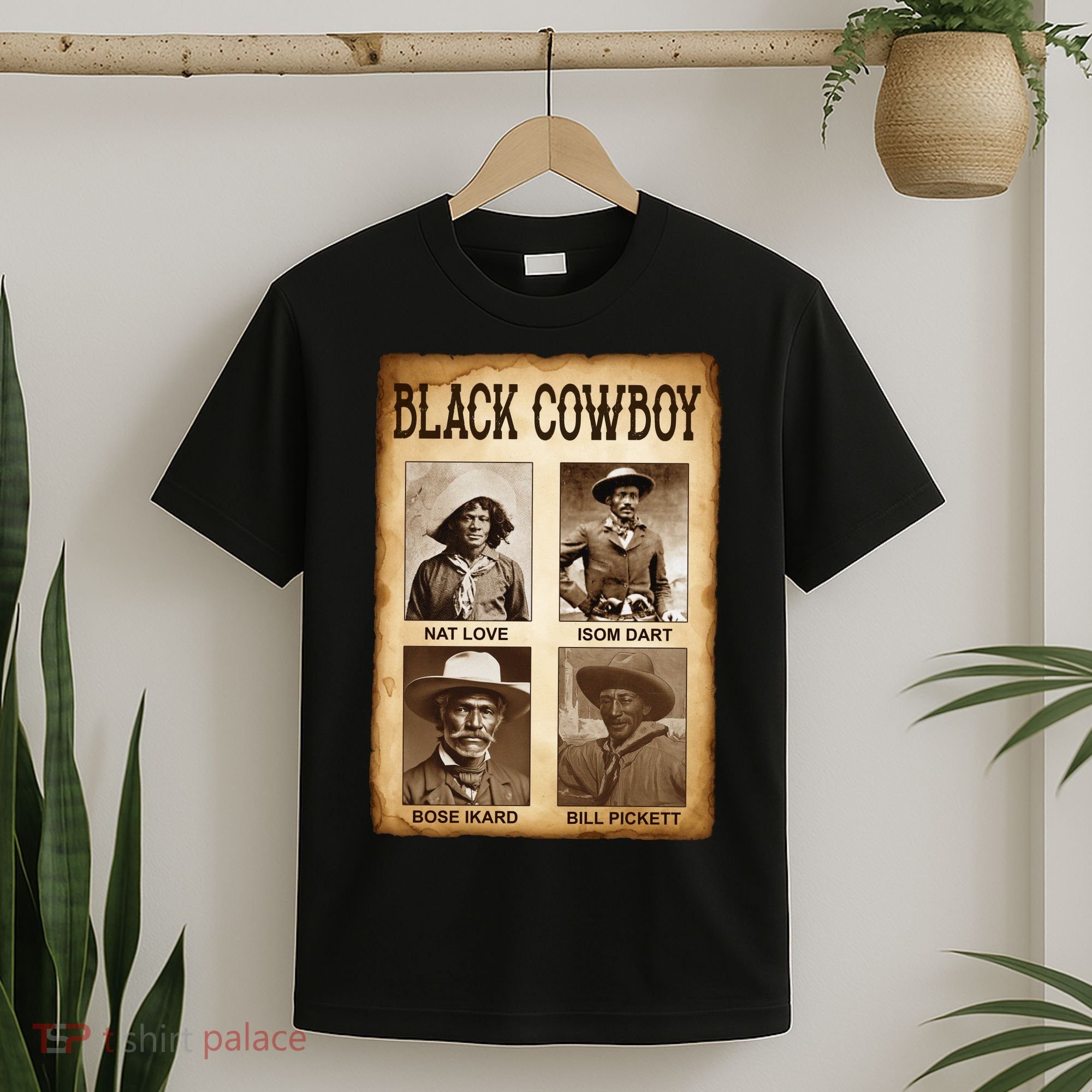 Black Cowboy Western Rodeo Melanin Black History Texas T-Shirt