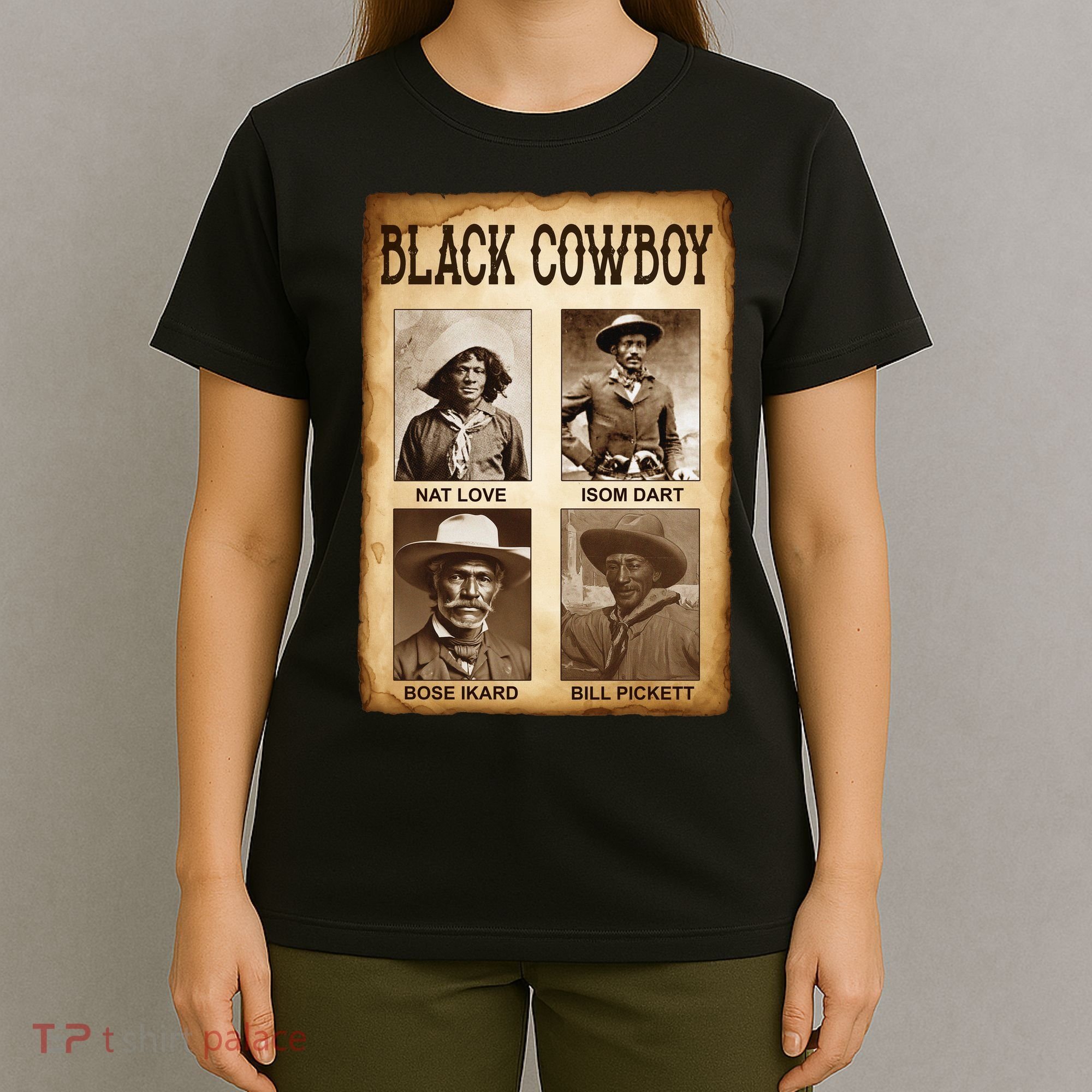 Black Cowboy Western Rodeo Melanin Black History Texas T-Shirt