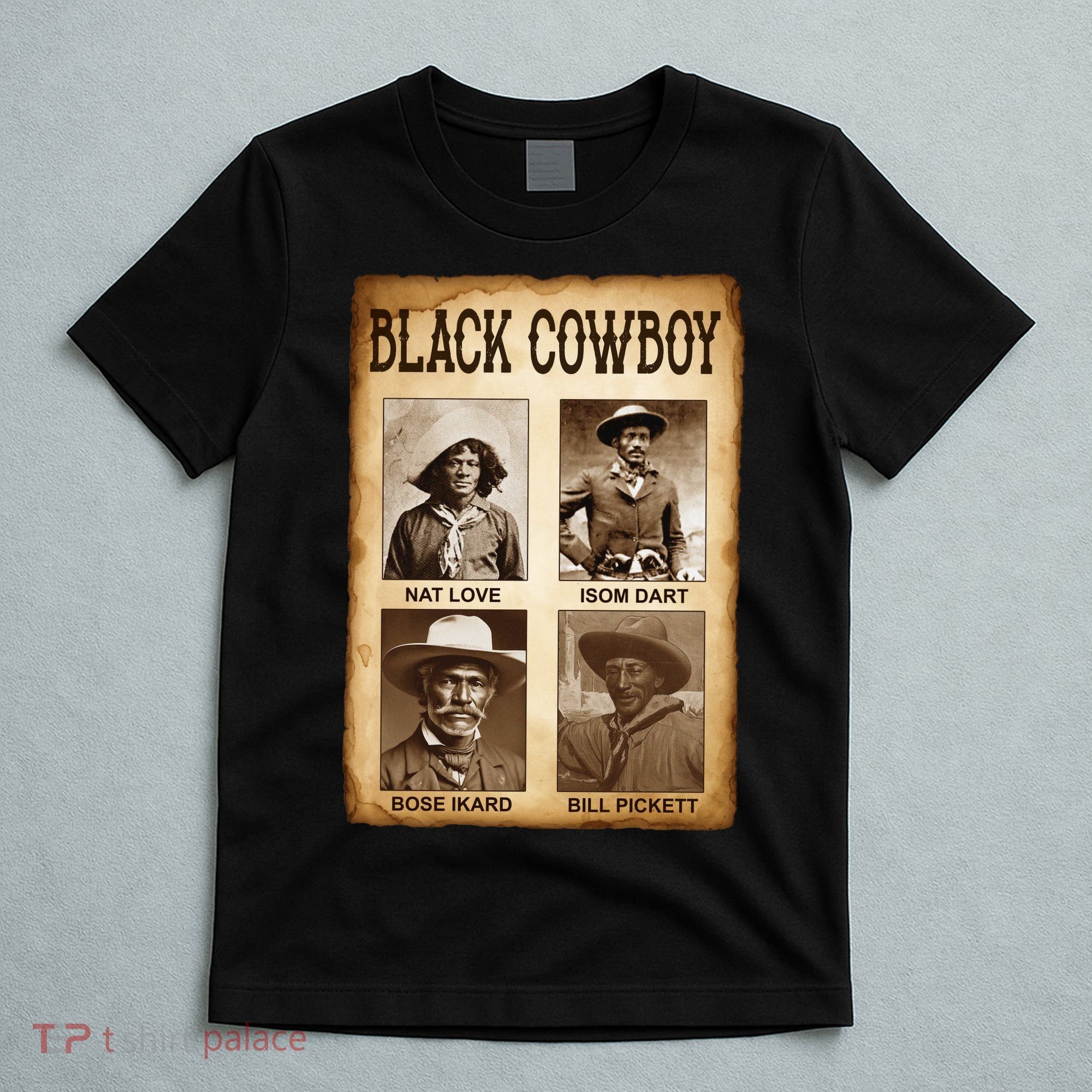 Black Cowboy Western Rodeo Melanin Black History Texas T-Shirt