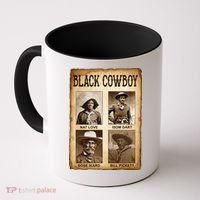 Black Cowboy Western Rodeo Melanin Black History Texas Coffee Mug thumb 0