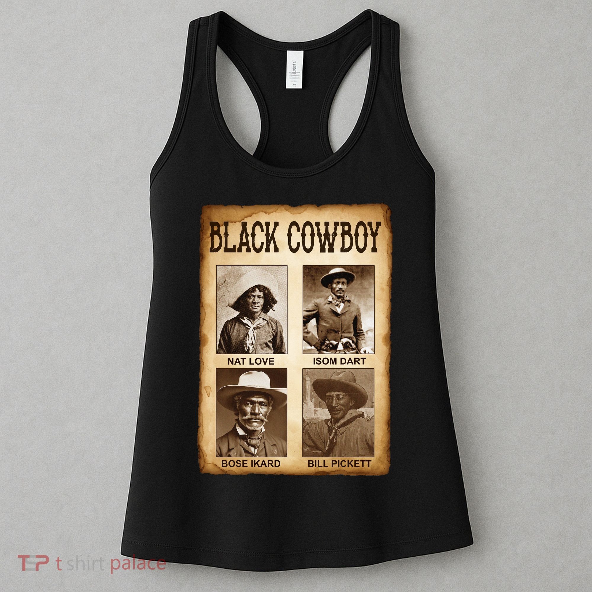 Black Cowboy Western Rodeo Melanin Black History Texas Women's Tank Top