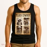 Black Cowboy Western Rodeo Melanin Black History Texas Tank Top thumb 3