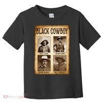 Black Cowboy Western Rodeo Melanin Black History Texas Toddler T-Shirt thumb 0