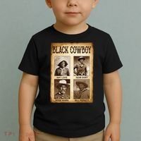 Black Cowboy Western Rodeo Melanin Black History Texas Toddler T-Shirt thumb 2